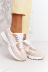 Damskie Sportowe Buty Sneakersy Beżowe Move On