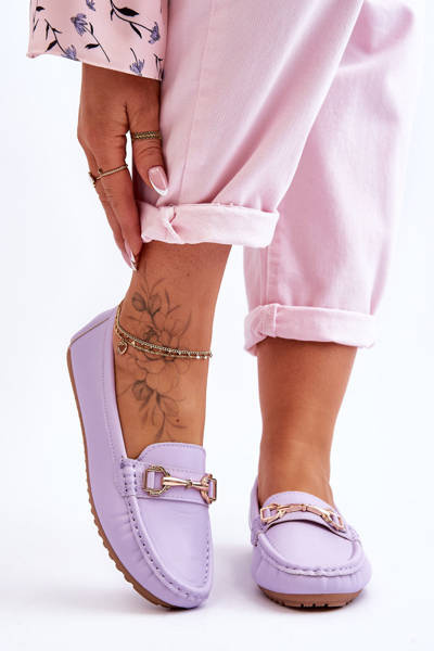 Classic Leather Loafers Purple Verona