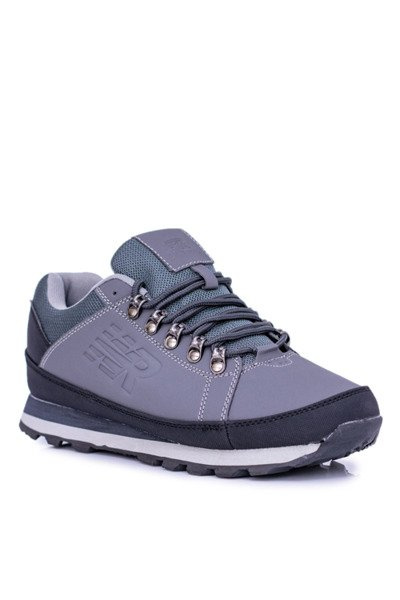 Solid Men's Grey Trekking Boots Newlans