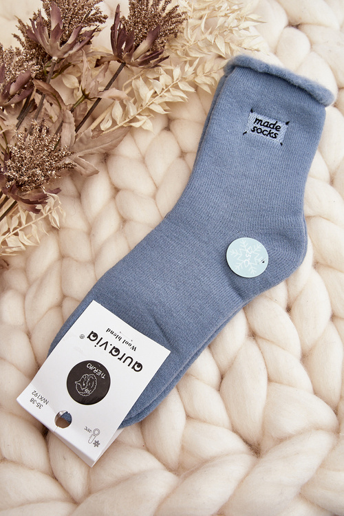 Women's Thick Blue Socks