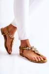 Women's Sandals Flip-flops With Cubic Zirconia Yellow Ivanne