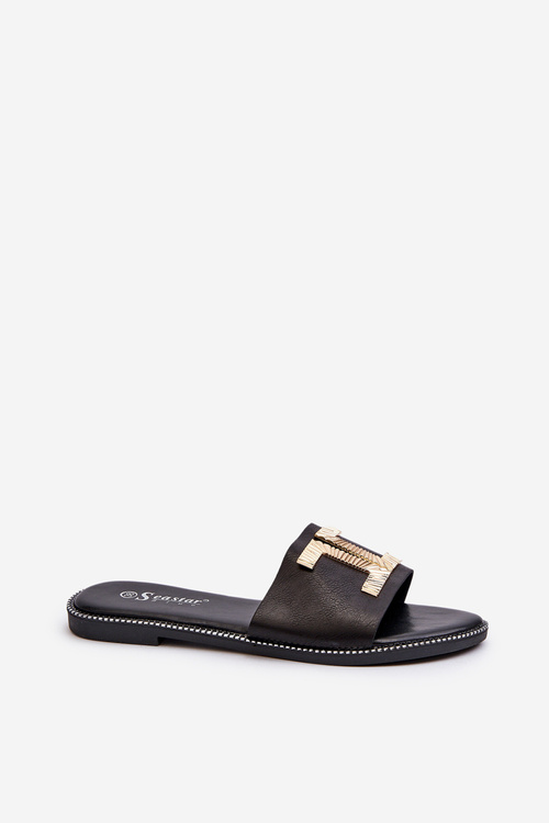 Women's Sandals with Embellishment Black Ollavia