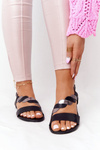 Leather Sandals Vinceza 21-17117 Black-Silver