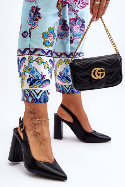 Classic Pumps With A Spiked Heel Black My Love