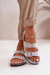 Women's Slippers On Cork Sole Grey Cortina