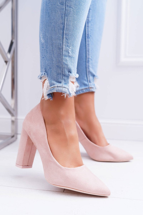 Women's Stiletto pumps Suede Pink Strawberry