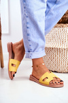 Women's Slides Geometric Classic Yellow Theodora