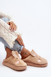 Women's Fur Slippers with Bunny Beige Naveritte