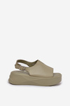 Leather Women's Platform Sandals D&A SJ2301-2 Green