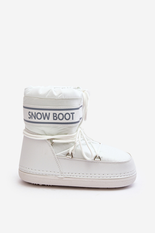 Women's lace-up snow boots white Soia