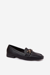 Women's Loafers Shoes With Decoration Black Priscelle