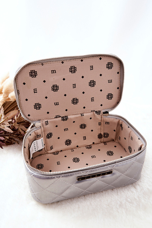 Kosmetyczka Pikowana Monnari CSM0030-022 Srebrna