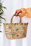 Braided Beach Bag NOBO XK0440 Beige