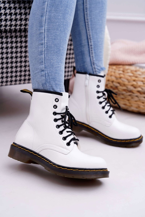 Women's Boots Trappers Glans White Gangsta