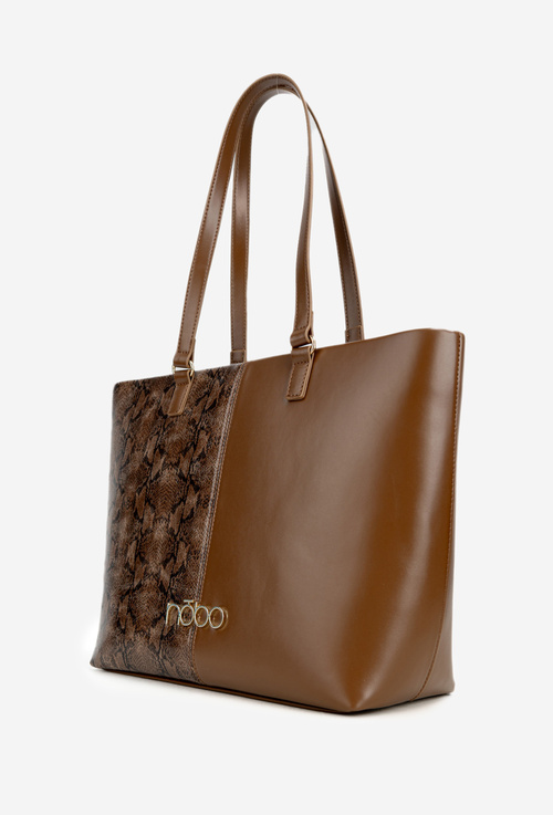 Shopper Bag Animal Pattern NOBO BAG5740-M17 Brown