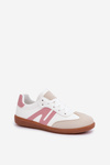 Low Women's Sneakers Made Of Eco Leather White-Pink Navidemi