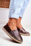 Espadryle Pleciona Podeszwa Metaliczne Big Star Brązowe DD274A146