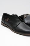 Men's Black Luca Leather Half Shoes