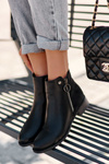Classic Low Leather Boots Black Sotelia
