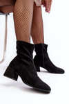Women's Low Heel Boots with Embellishment Black Vissias