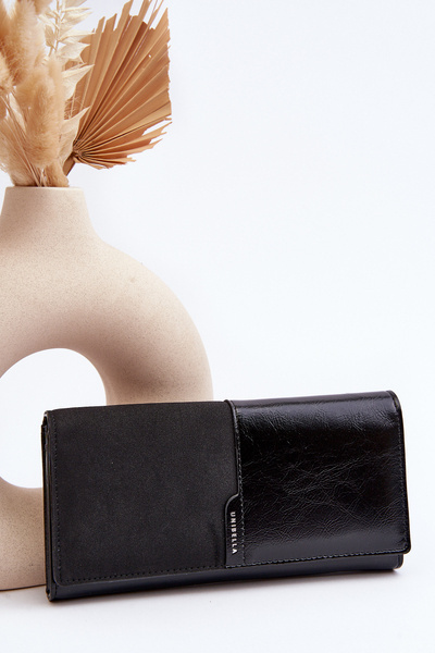 Women's Wallet Zippered with Magnet Black Harmale
