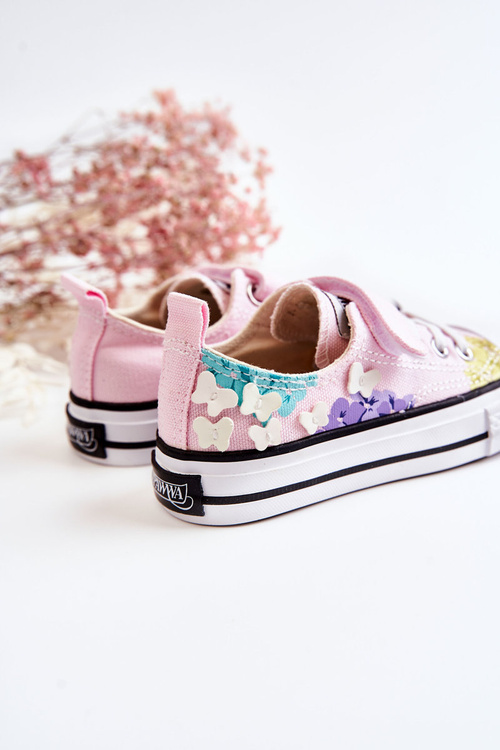 Children's Sneakers Fabric Print Pink Buster