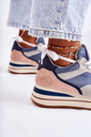 Women's Suede Sports Shoes Blue-grey Elisse
