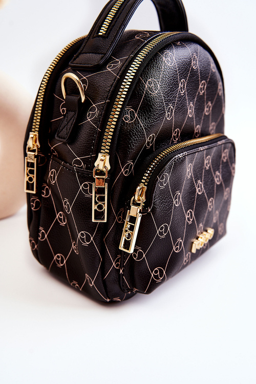 Women's Leather Backpack NOBO L1341-C020 Black