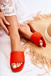 Women's Classic Slippers Smooth Dark Orange Narsis