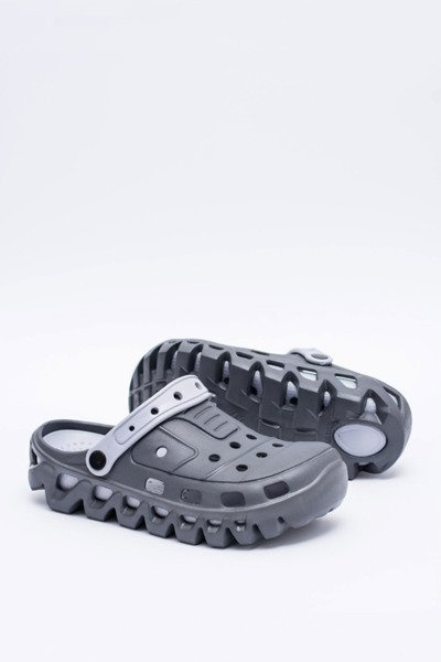 Dark Grey Men's Garden Lightweight Flip Flops Kroks Eva