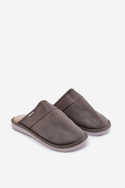 Men's slippers dark gray Selomir