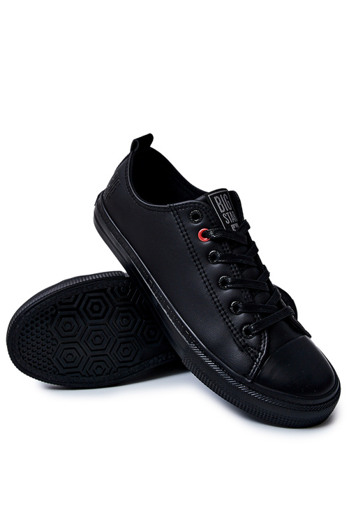 Trampki Męskie Skórzane BIG STAR Czarne JJ174005