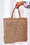 Braided Shopper Bag BRUNO ROSSI Camel