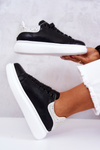 Buty Sportowe Sneakersy Damskie Czarno-Białe GOE JJ2N4052