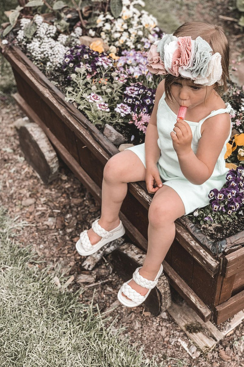 Dziecięce Sandały Ze Ściągaczem Beżowe Cutie-Pie