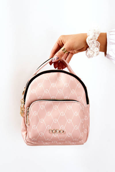 Women's Leather Backpack NOBO L1341-C004 Pink
