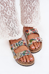 Klapki Damskie Wzorzyste Korkowa Platforma Klamry Multikolor Lee Cooper LCW-25-35-3480L