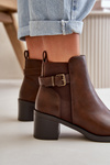 Women's Insulated Ankle Boots with Buckle Brown Nevillira