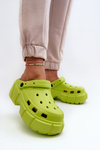 Damskie Klapki Piankowe Na Masywnej Podeszwie Limonkowe Witima