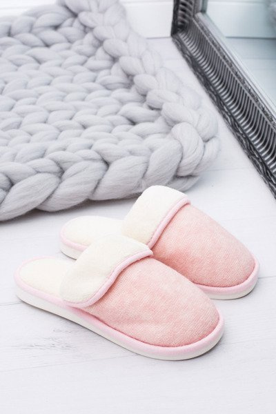 Damskie Różowe Domowe Klapki Papcie Sleepy