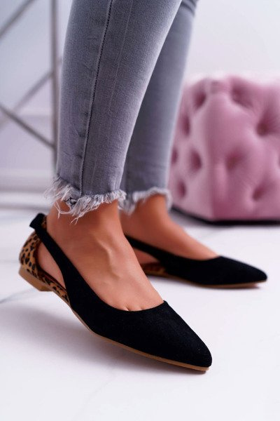 Lu Boo Ballerinas Pointed Suede Black Better