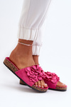 Women's Cork Platform Sandals in Fuchsia Jaihini
