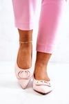 Suede Pointed Ballerinas Light Pink Neriso