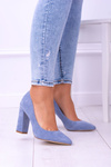 Suede Women's Blue Celine Stiletto pumps