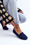 Women's Suede Moccasins Navy Lenvie