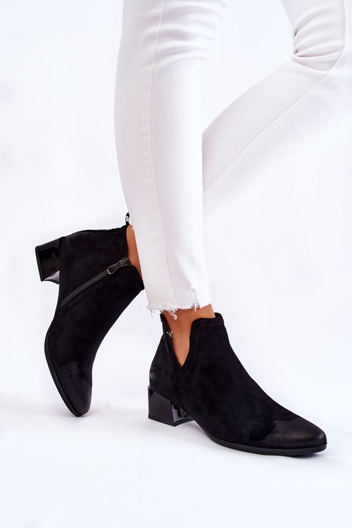 Women's Classic Boots With Zipper Black Ellene