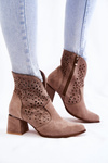 Openwork boots Lewski Shoes 3166 Cappucino