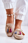 Women's Suede Loafers Light Beige Wilessa