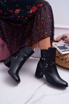 Women's Leather Slip-on Boots Black 1820 Laura Messi