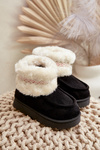 Snow Boots Children's Boots With Fur And Pattern Black Melefia